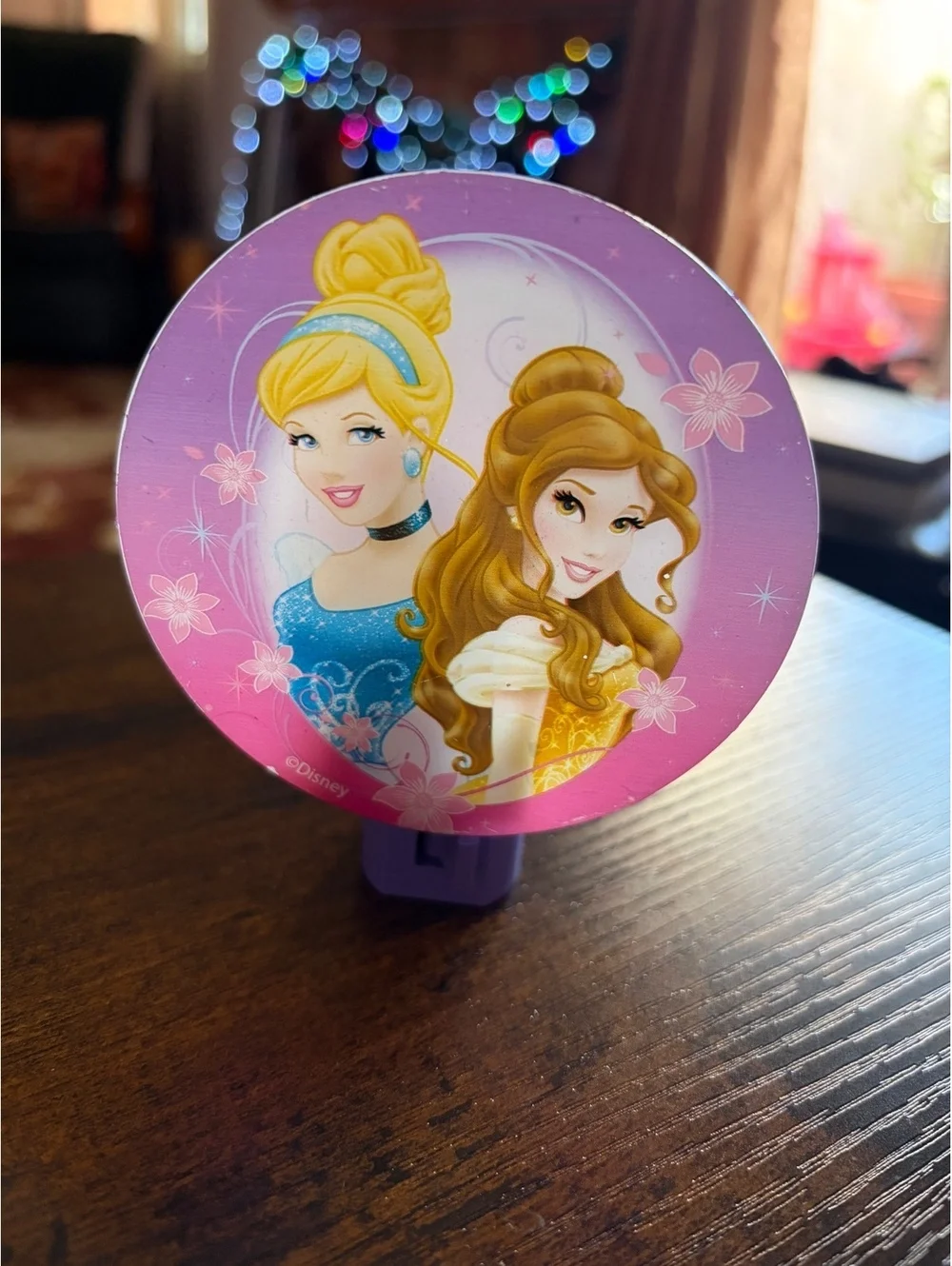 Disney Princess Night Light Featuring Cinderella and Belle